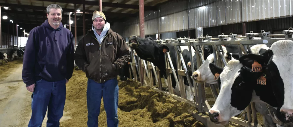 (L to R) Barry Bubolz, NRCS Area GLRI Coordinator, with Aaron Augustian or Augustian Farms LLC.