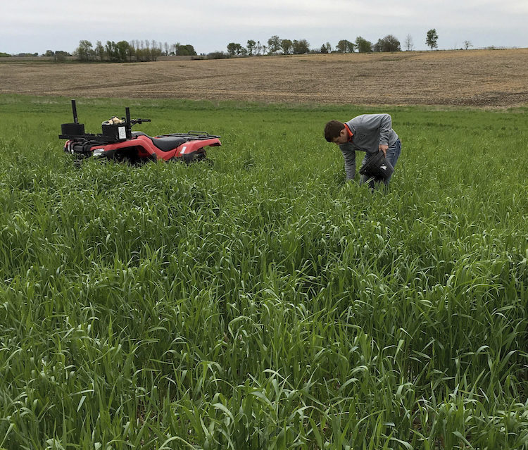 Mitchell Hora spends a lot of time soil sampling on his 700-acre farm near Washington, Iowa.