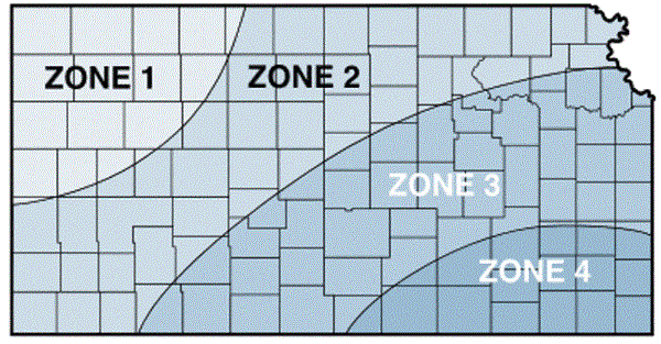 Kansas wheat zones