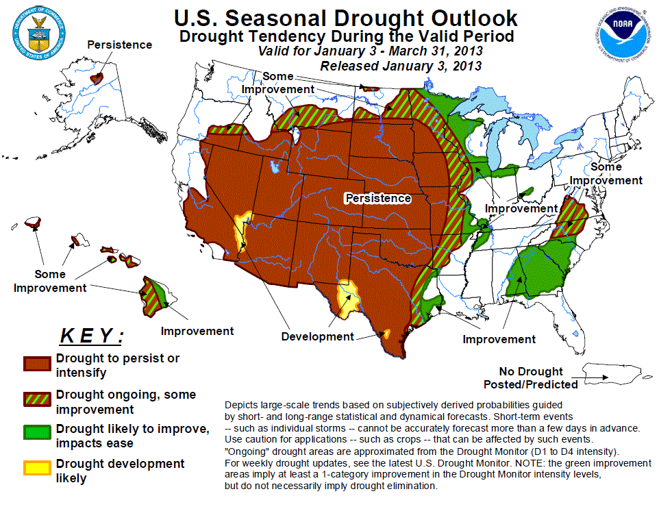 U.S. seasonal drought outlook