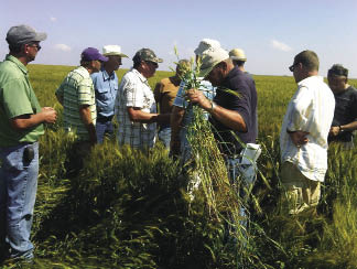 A group of Russian dryland farmers, politicians and scientists